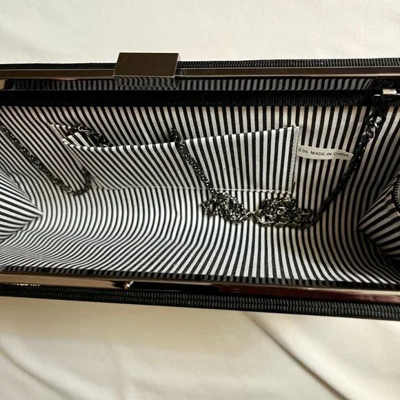 KAREN MARIE Colorful Abstract Clutch Bag with Chain - Picture 7 of 16